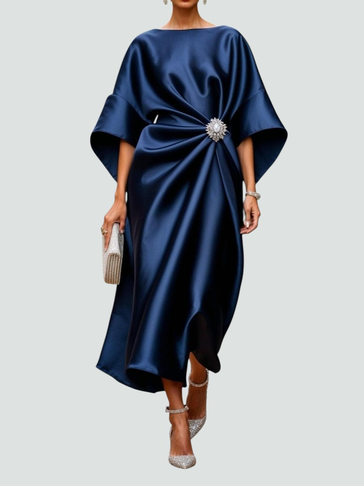 Zoey™ | Elegant Long Satin Dress