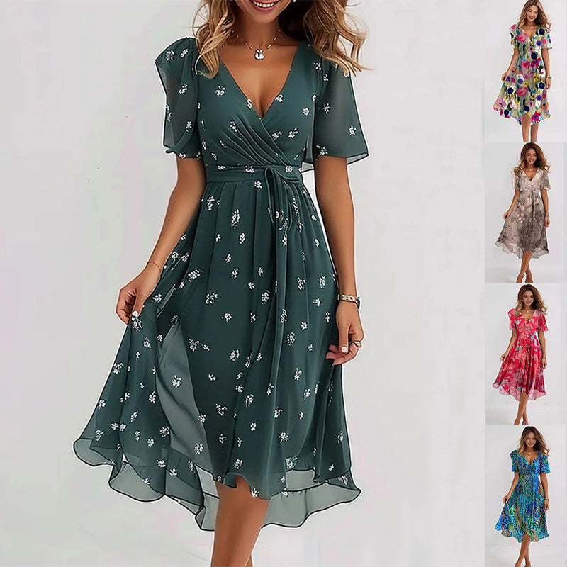 Luna | Elegant Short Sleeve Dress