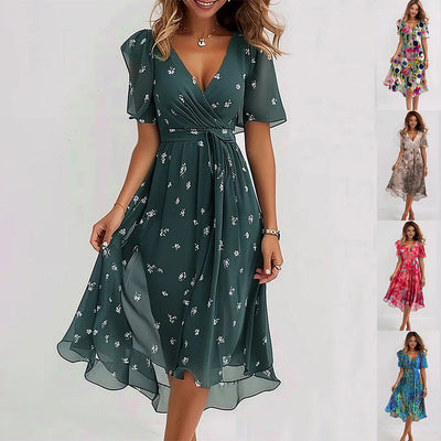 Luna | Elegant Short Sleeve Dress