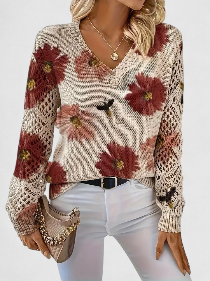 Kaitey™ | Elegant Floral Sweater