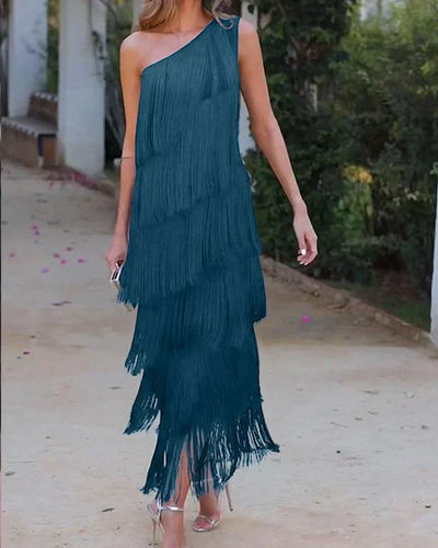 Daliana | Elegant Dress With Fringe