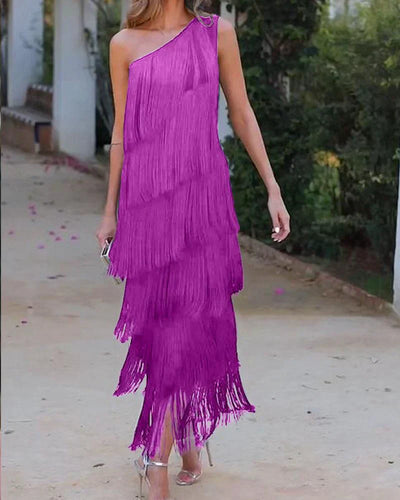 Daliana | Elegant Dress With Fringe