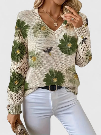 Kaitey™ | Elegant Floral Sweater