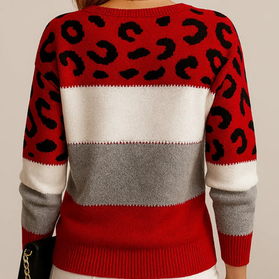 Pascaline™ | Leopard Print Casual Sweater