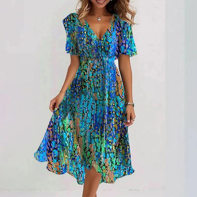 Luna | Elegant Short Sleeve Dress