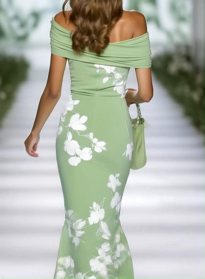 Trisha | Fresh Short Sleeve Green Maxi Dress