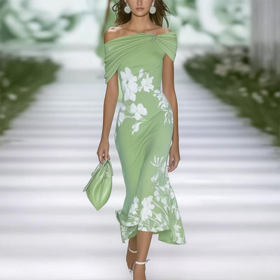 Trisha | Fresh Short Sleeve Green Maxi Dress