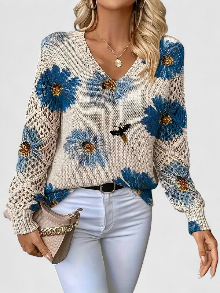 Kaitey™ | Elegant Floral Sweater