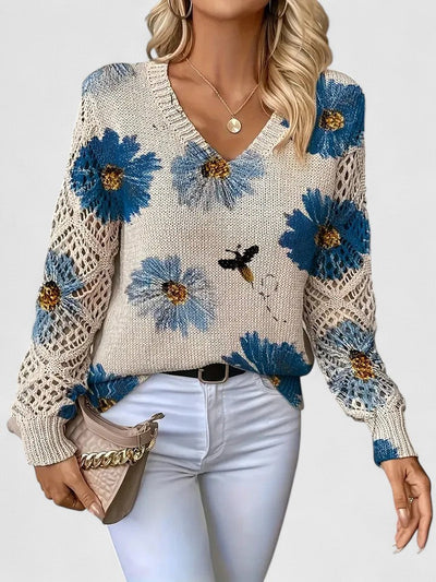 Kaitey™ | Elegant Floral Sweater