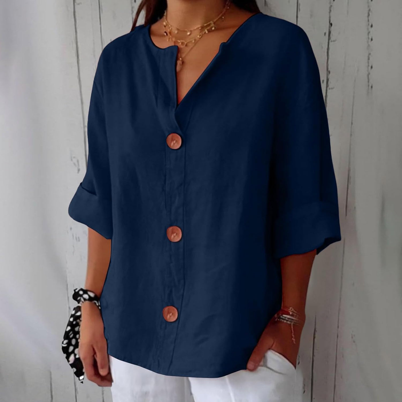 Clarina™ | Casual Textured Blouse