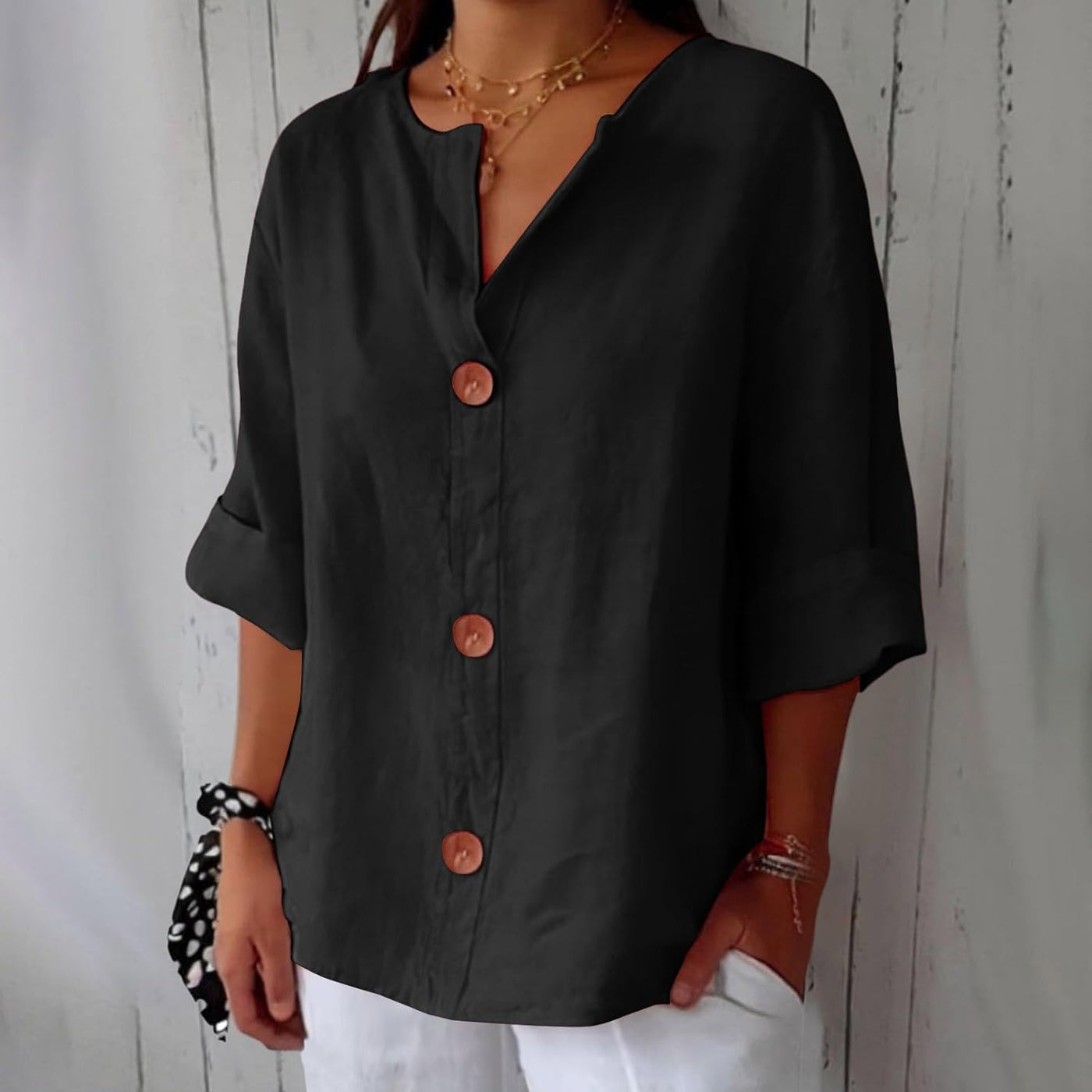 Clarina™ | Casual Textured Blouse