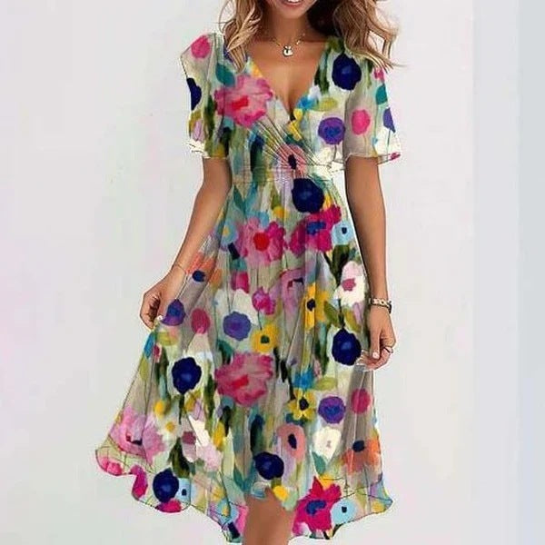 Luna | Elegant Short Sleeve Dress
