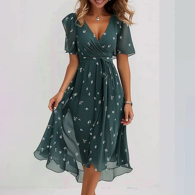 Luna | Elegant Short Sleeve Dress