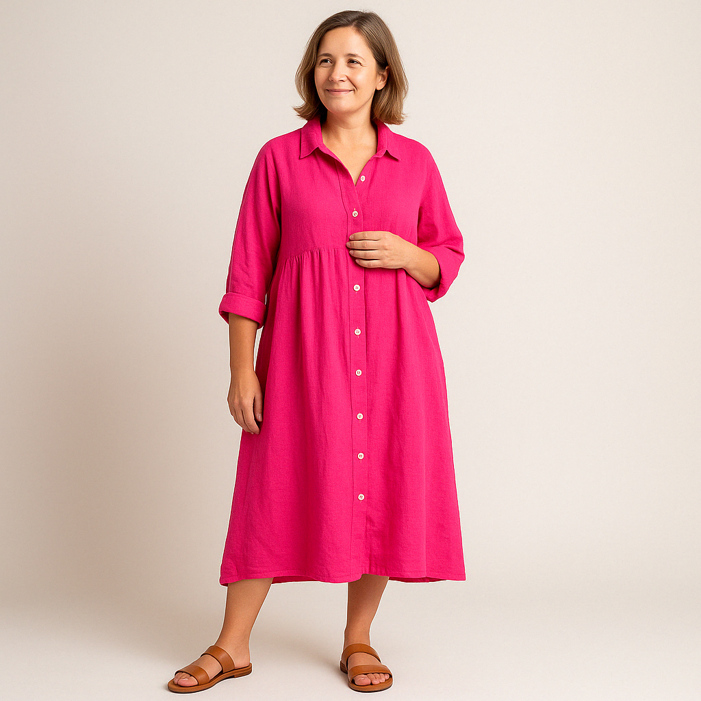 Johanna | Cotton & Linen Shirt Dress