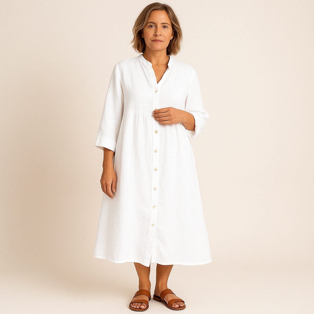 Johanna | Cotton & Linen Shirt Dress