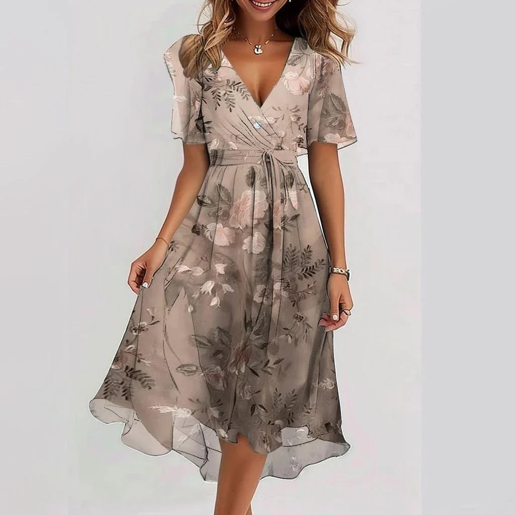 Luna | Elegant Short Sleeve Dress