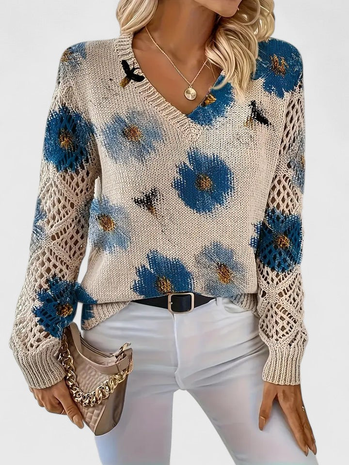 Kaitey™ | Elegant Floral Sweater