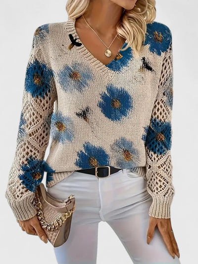 Kaitey™ | Elegant Floral Sweater
