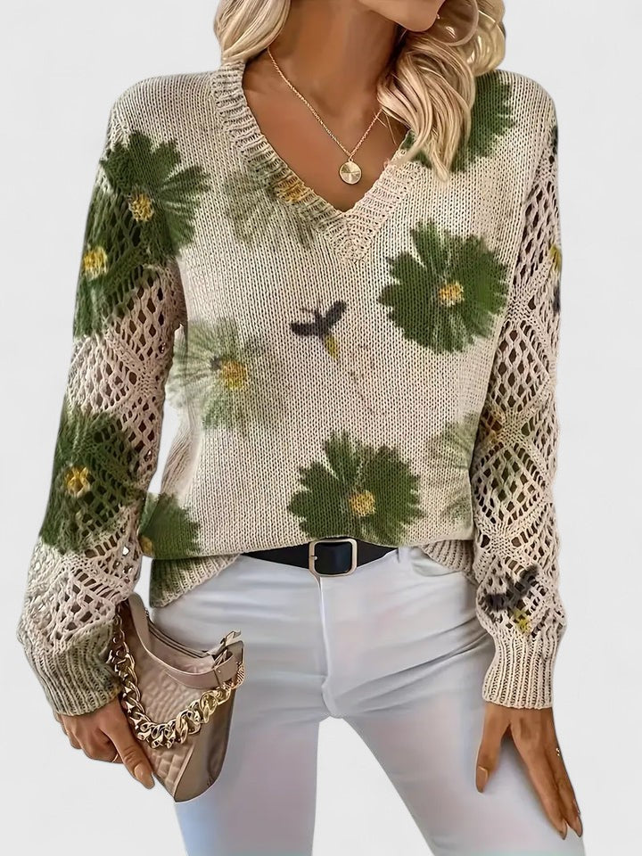 Kaitey™ | Elegant Floral Sweater