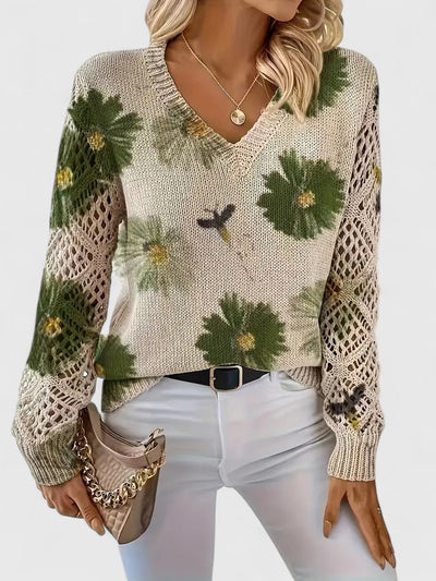 Kaitey™ | Elegant Floral Sweater