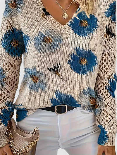 Kaitey™ | Elegant Floral Sweater
